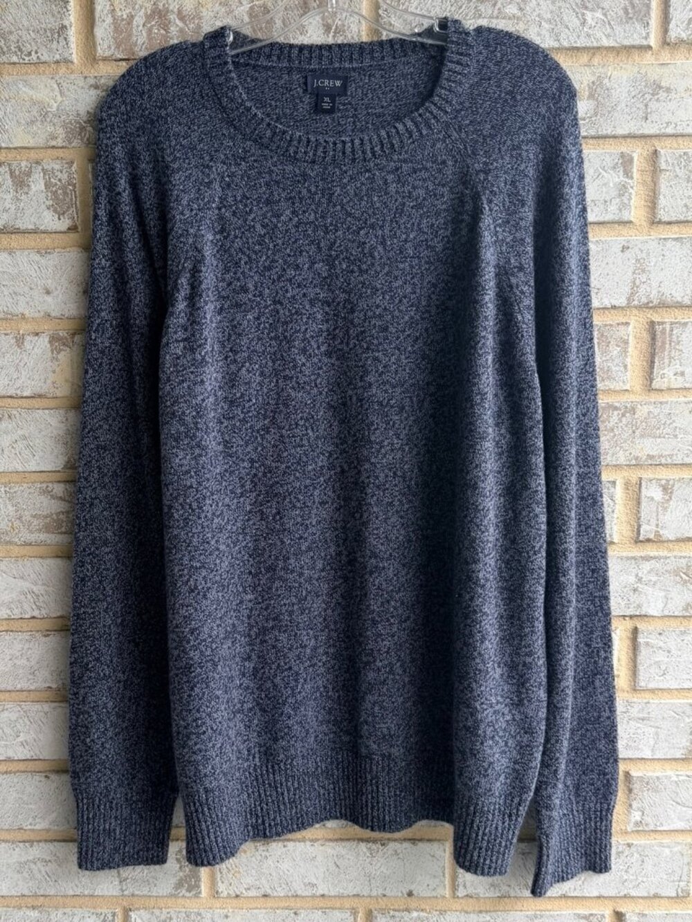 J. Crew Long Sleeve Crew Neck Wool Blend Blue Pullover Sweater Men's Size XL